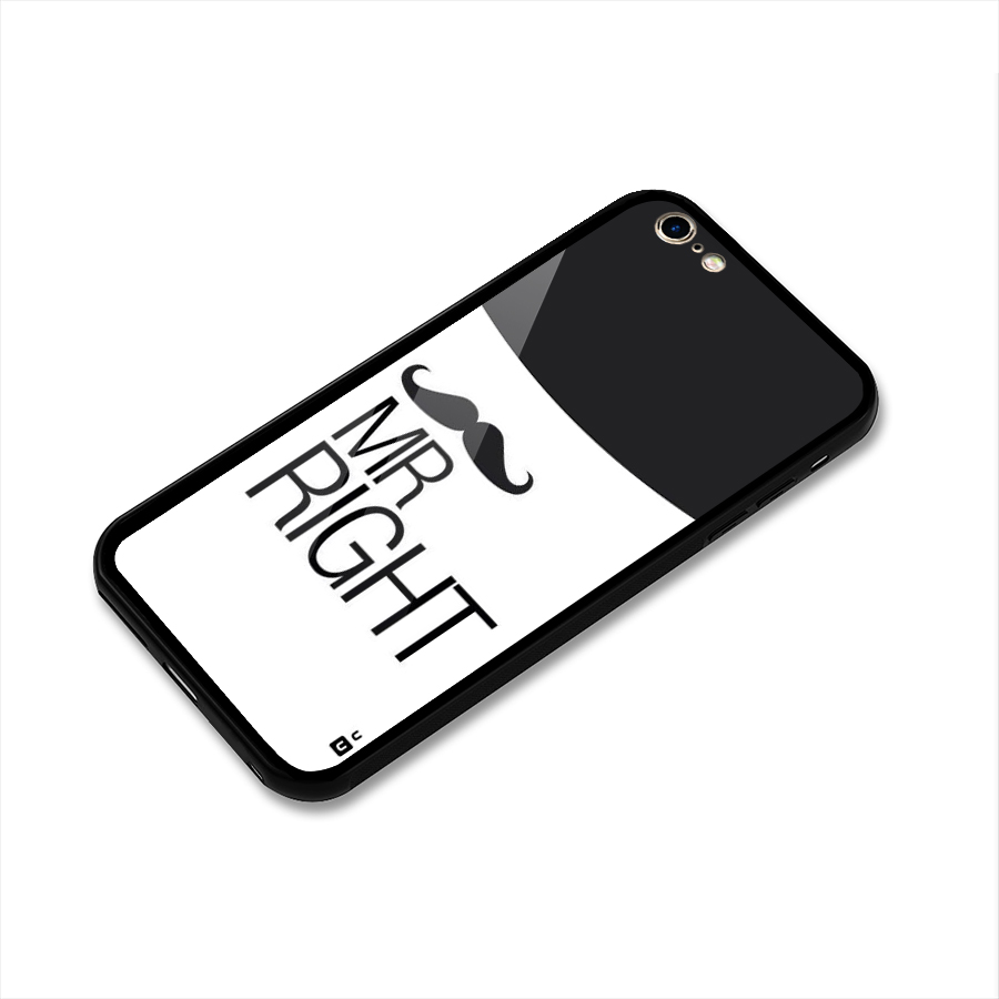 Mr. Right Moustache Glass Back Case for iPhone 6 Plus 6S Plus