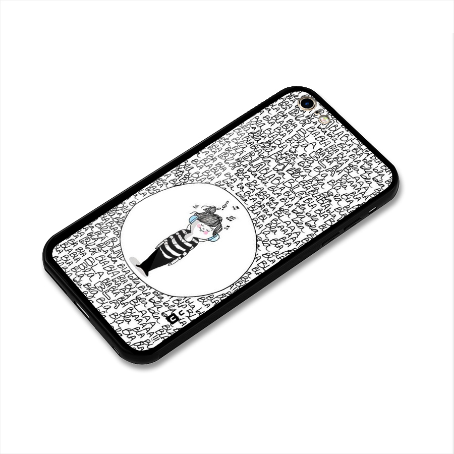Music And Bla Bla Glass Back Case for iPhone 6 Plus 6S Plus