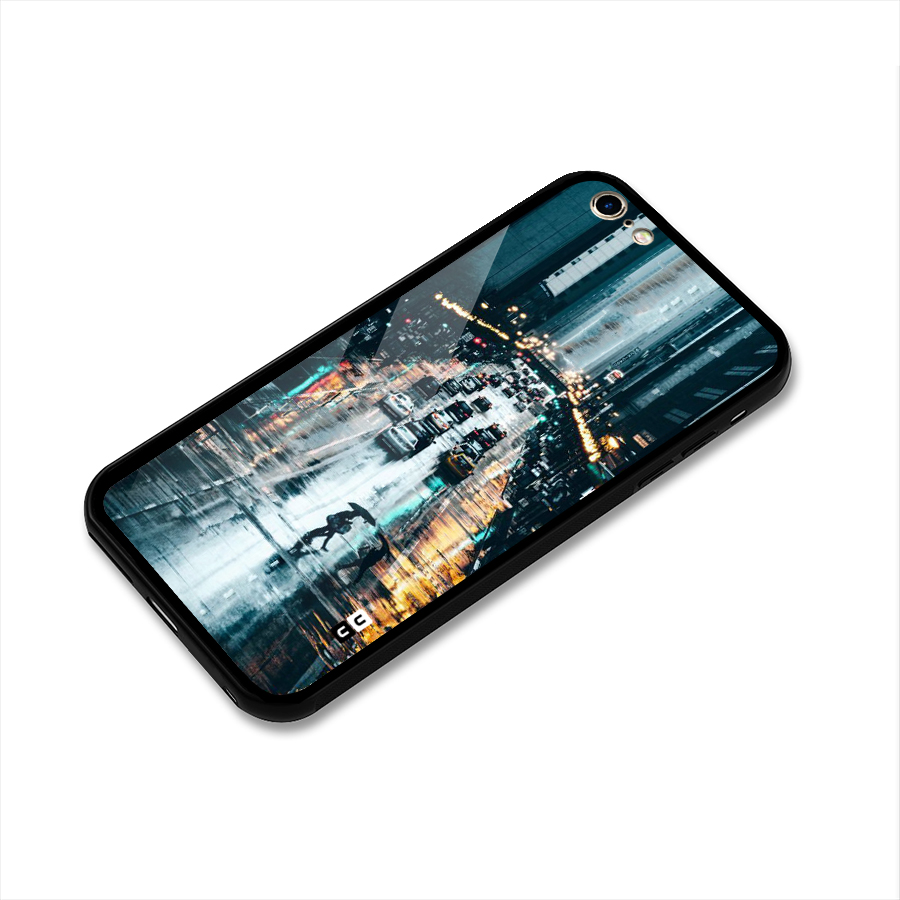 NY Streets Rainy Glass Back Case for iPhone 6 Plus 6S Plus