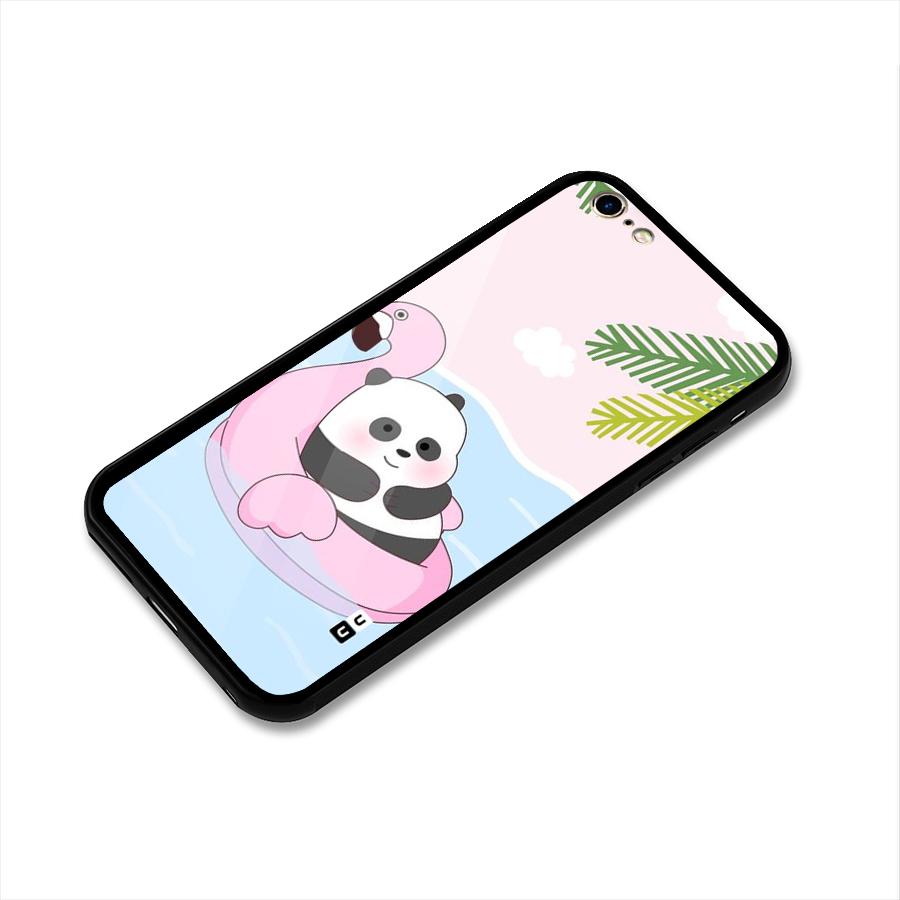 Panda Swim Glass Back Case for iPhone 6 Plus 6S Plus