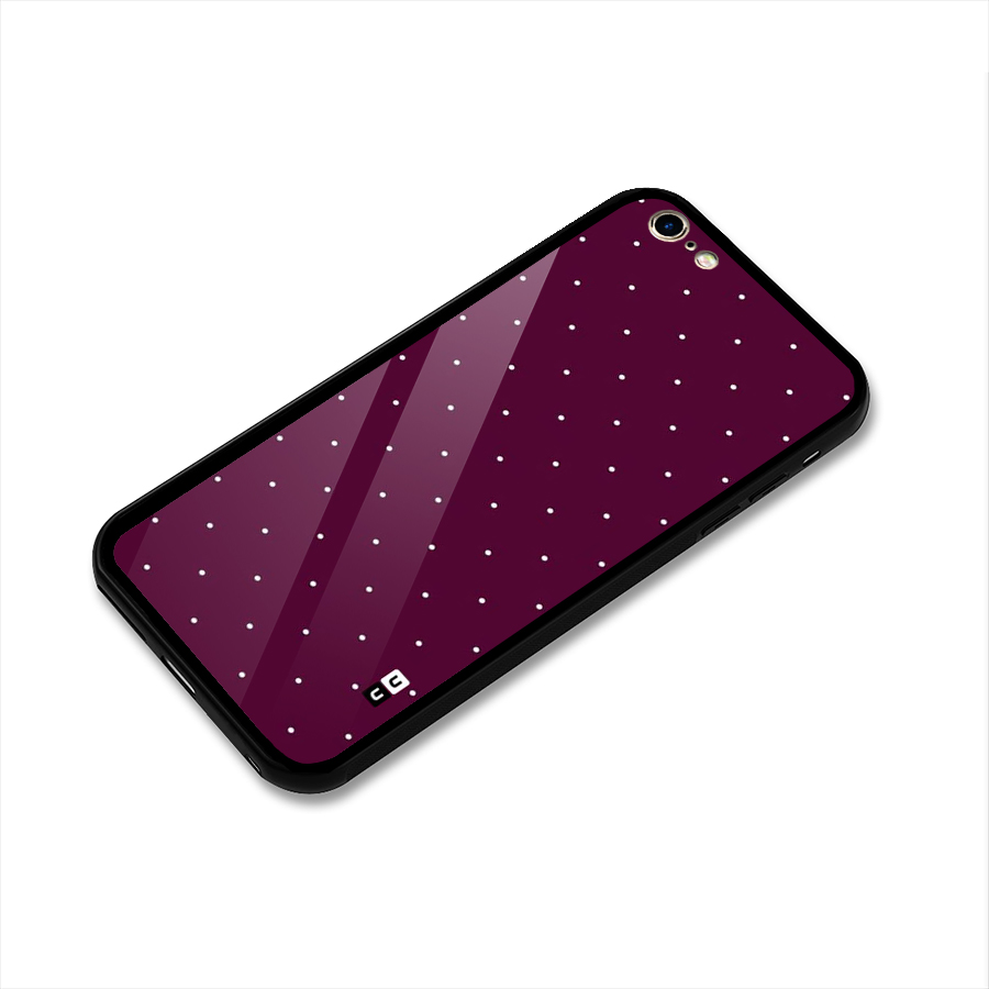 Purple Polka Glass Back Case for iPhone 6 Plus 6S Plus