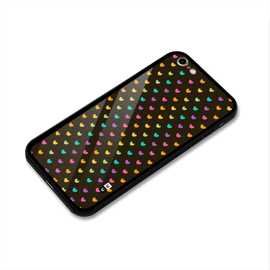 Rainbow Hearts Glass Back Case for iPhone 6 Plus 6S Plus