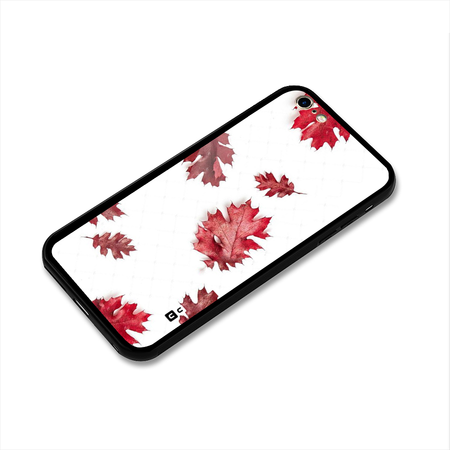 Red Appealing Autumn Leaves Glass Back Case for iPhone 6 Plus 6S Plus