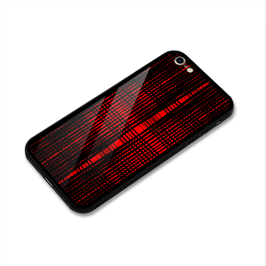 Red Net Design Glass Back Case for iPhone 6 Plus 6S Plus