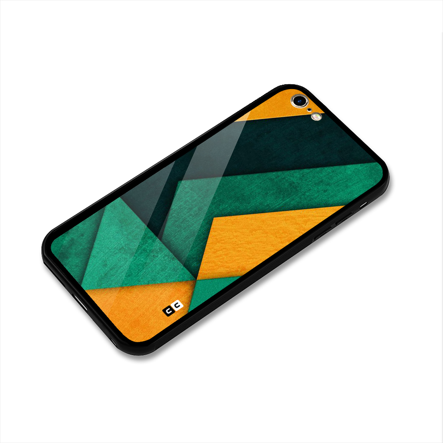 Rugged Abstract Stripes Glass Back Case for iPhone 6 Plus 6S Plus