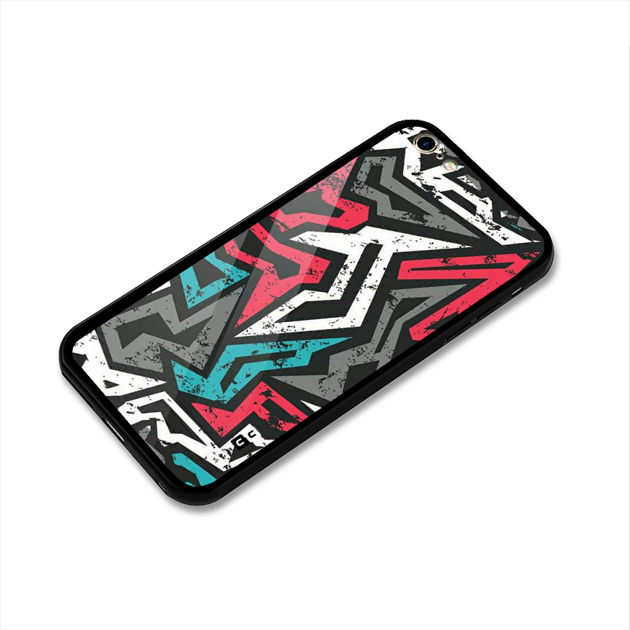 Rugged Strike Abstract Glass Back Case for iPhone 6 Plus 6S Plus