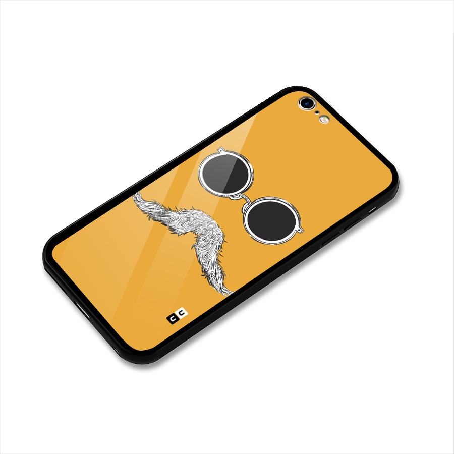 Sassy Mustache Glass Back Case for iPhone 6 Plus 6S Plus
