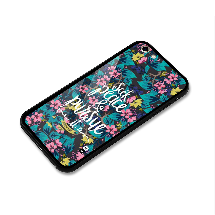 Seek Peace Glass Back Case for iPhone 6 Plus 6S Plus