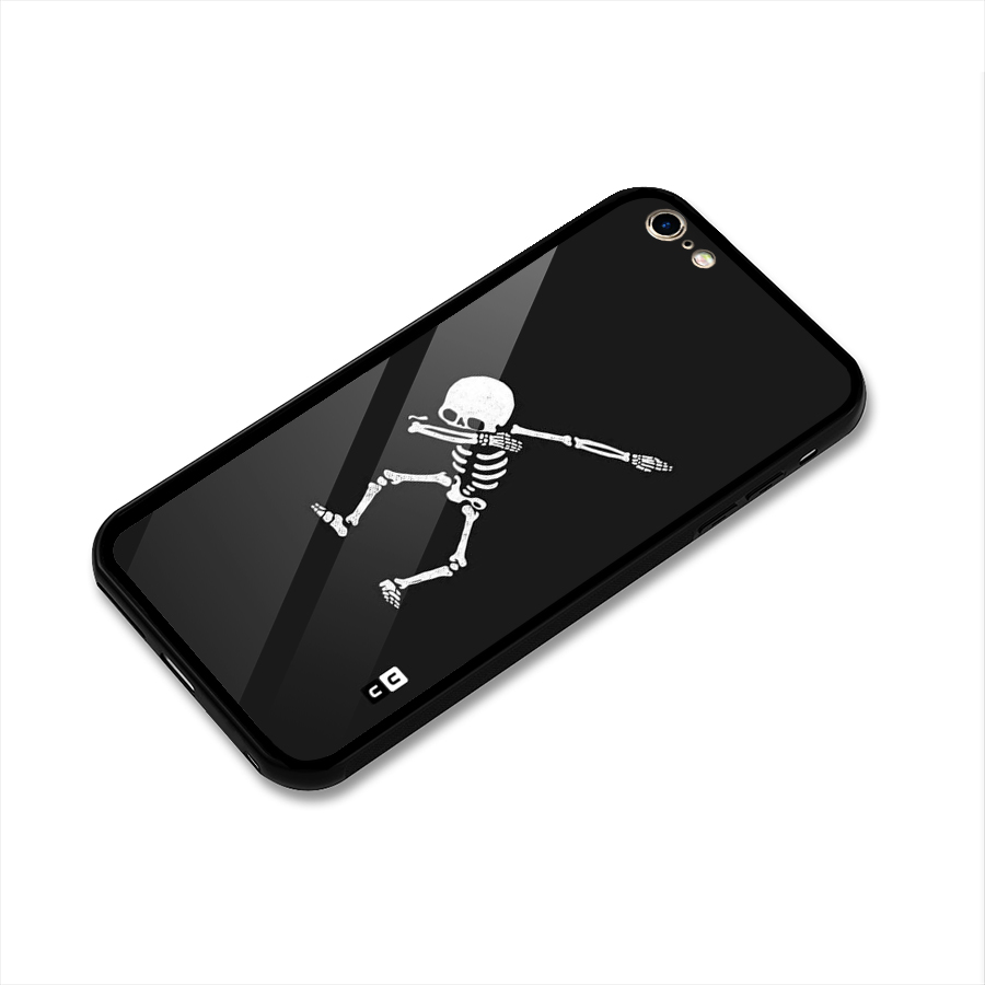 Skeleton Dab White Glass Back Case for iPhone 6 Plus 6S Plus