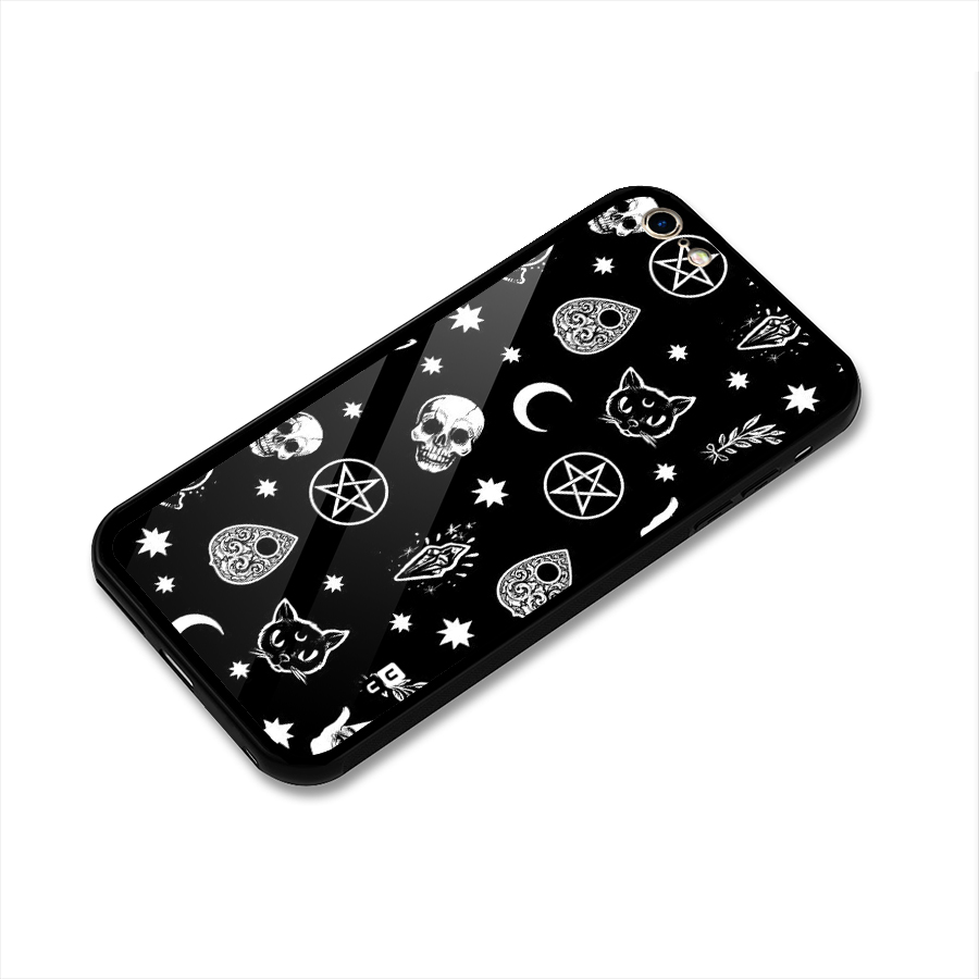 Skull Moon Design Glass Back Case for iPhone 6 Plus 6S Plus