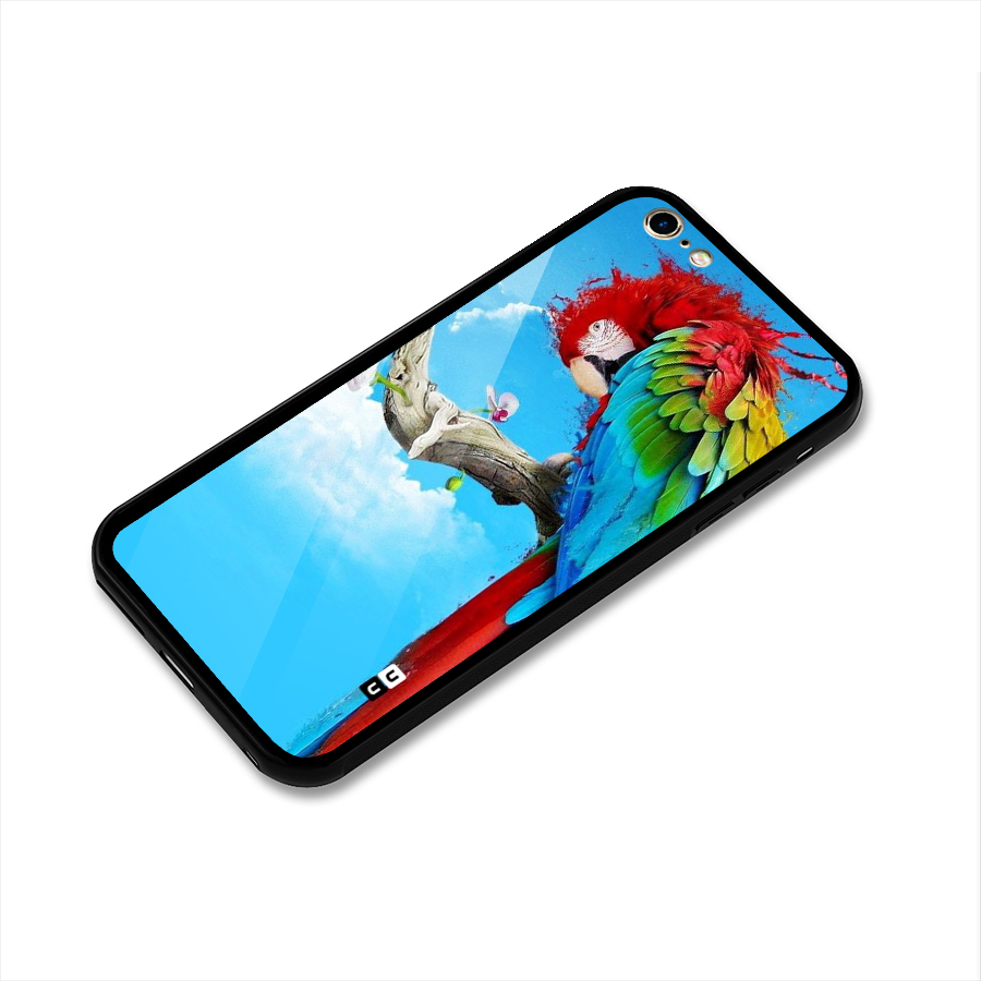 Sky Parrot Glass Back Case for iPhone 6 Plus 6S Plus