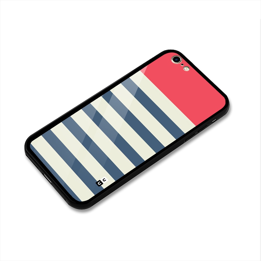 Solid Orange And Stripes Glass Back Case for iPhone 6 Plus 6S Plus