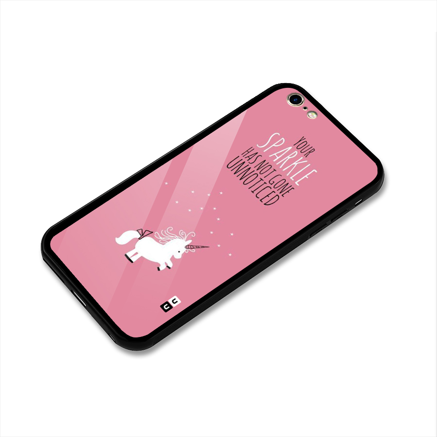 Sparkle Not Unnoticed Glass Back Case for iPhone 6 Plus 6S Plus