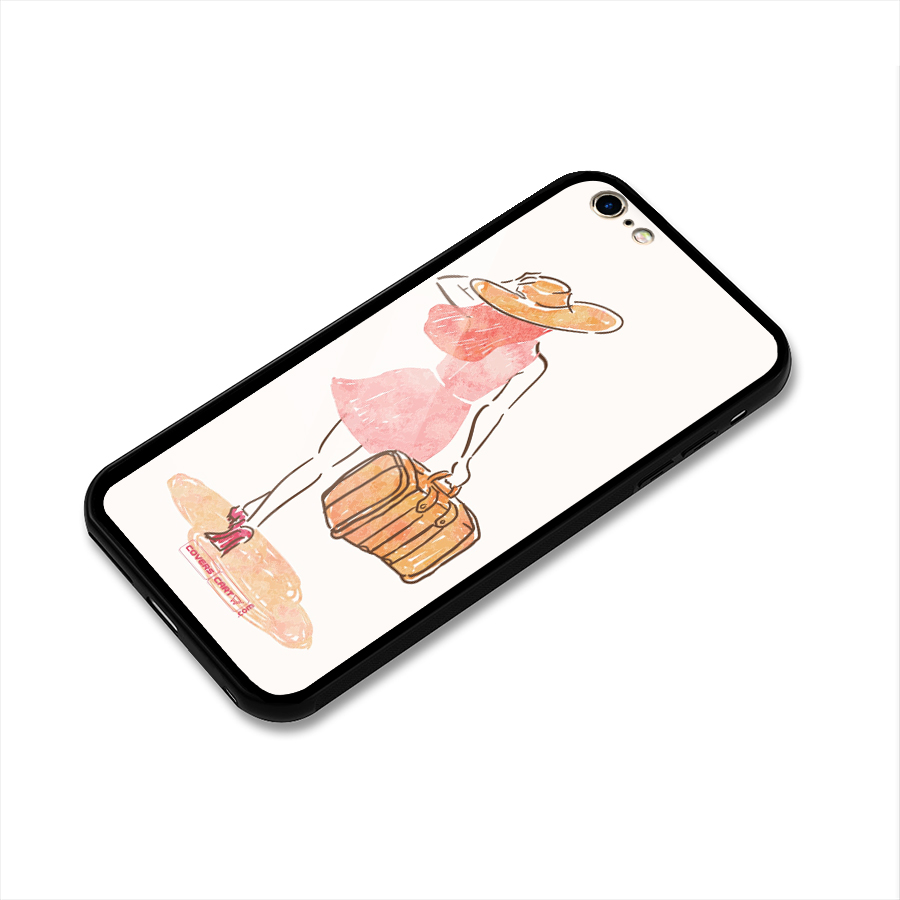 Travel Girl Glass Back Case for iPhone 6 Plus 6S Plus