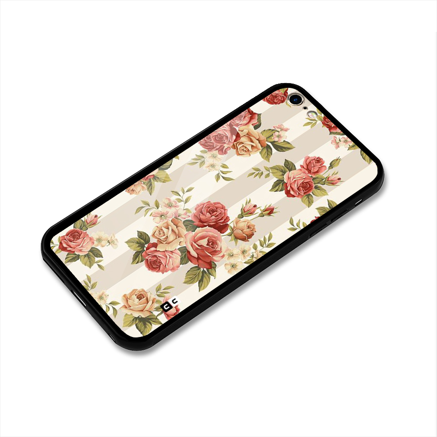 Vintage Color Flowers Glass Back Case for iPhone 6 Plus 6S Plus