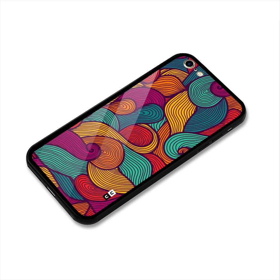 Whimsical Colors Glass Back Case for iPhone 6 Plus 6S Plus