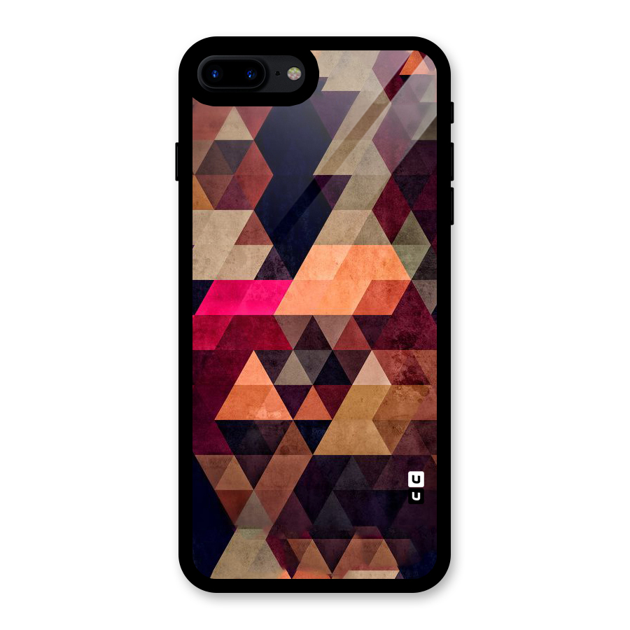 Abstract Beauty Triangles Glass Back Case for iPhone 7 Plus