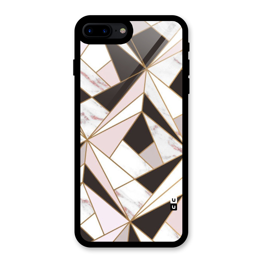 Abstract Corners Glass Back Case for iPhone 7 Plus