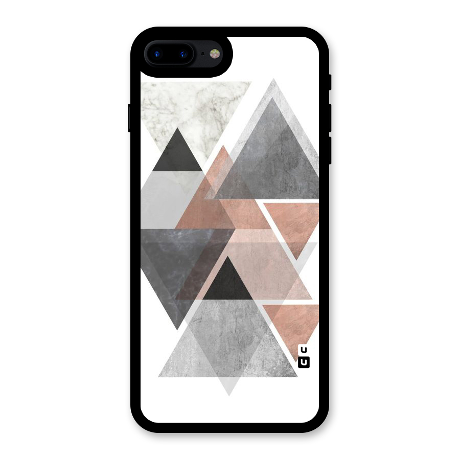 Abstract Diamond Pink Design Glass Back Case for iPhone 7 Plus