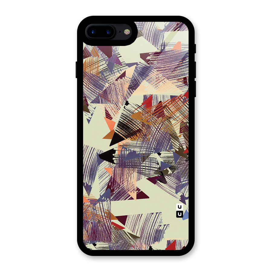 Abstract Sketch Glass Back Case for iPhone 7 Plus