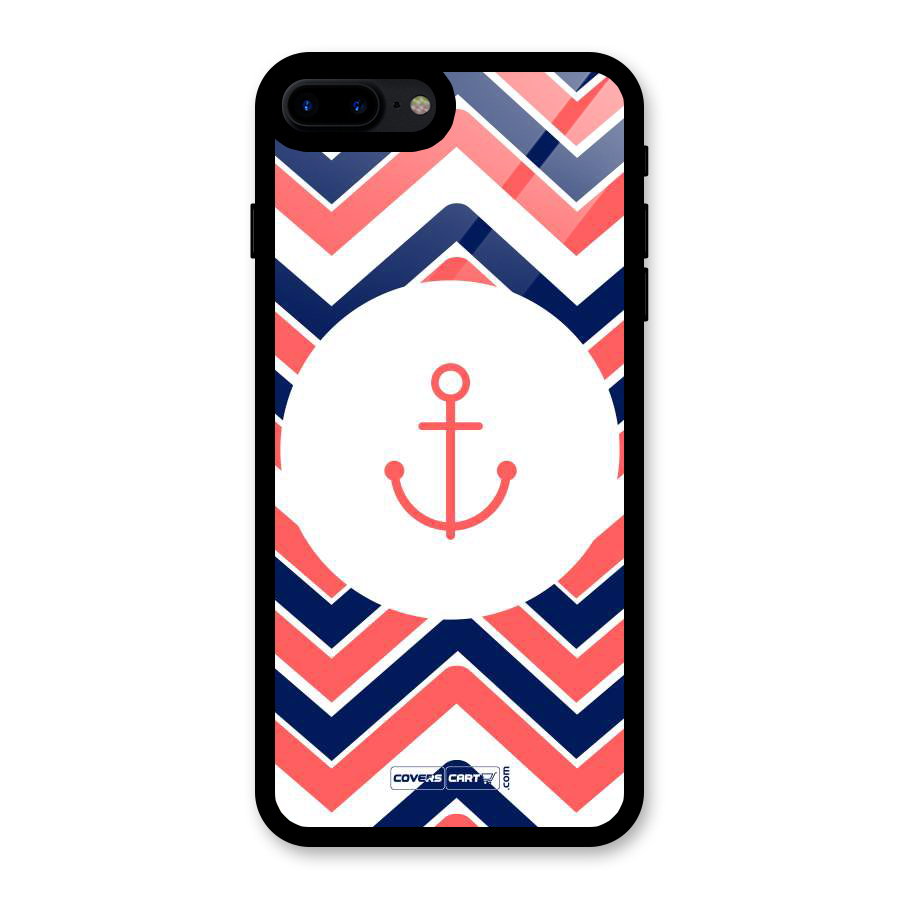 Anchor Zig Zag Glass Back Case for iPhone 7 Plus