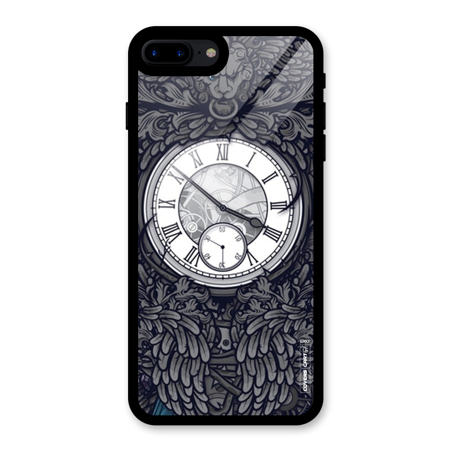 Artsy Wall Clock Glass Back Case for iPhone 7 Plus
