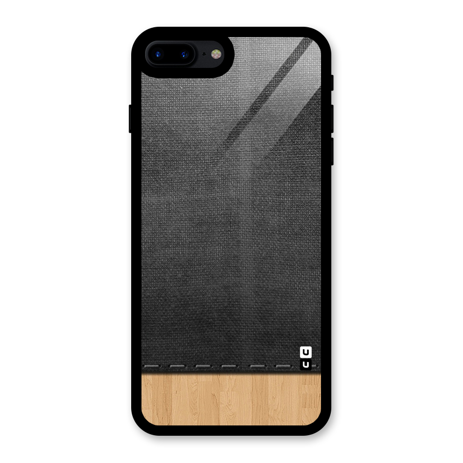 Bicolor Wood Texture Glass Back Case for iPhone 7 Plus