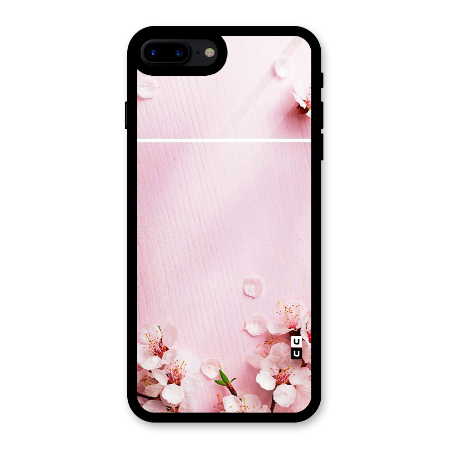 Blossom Frame Pink Glass Back Case for iPhone 7 Plus