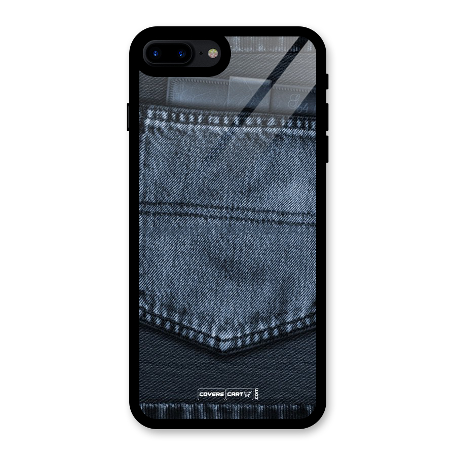 Blue Denim Glass Back Case for iPhone 7 Plus