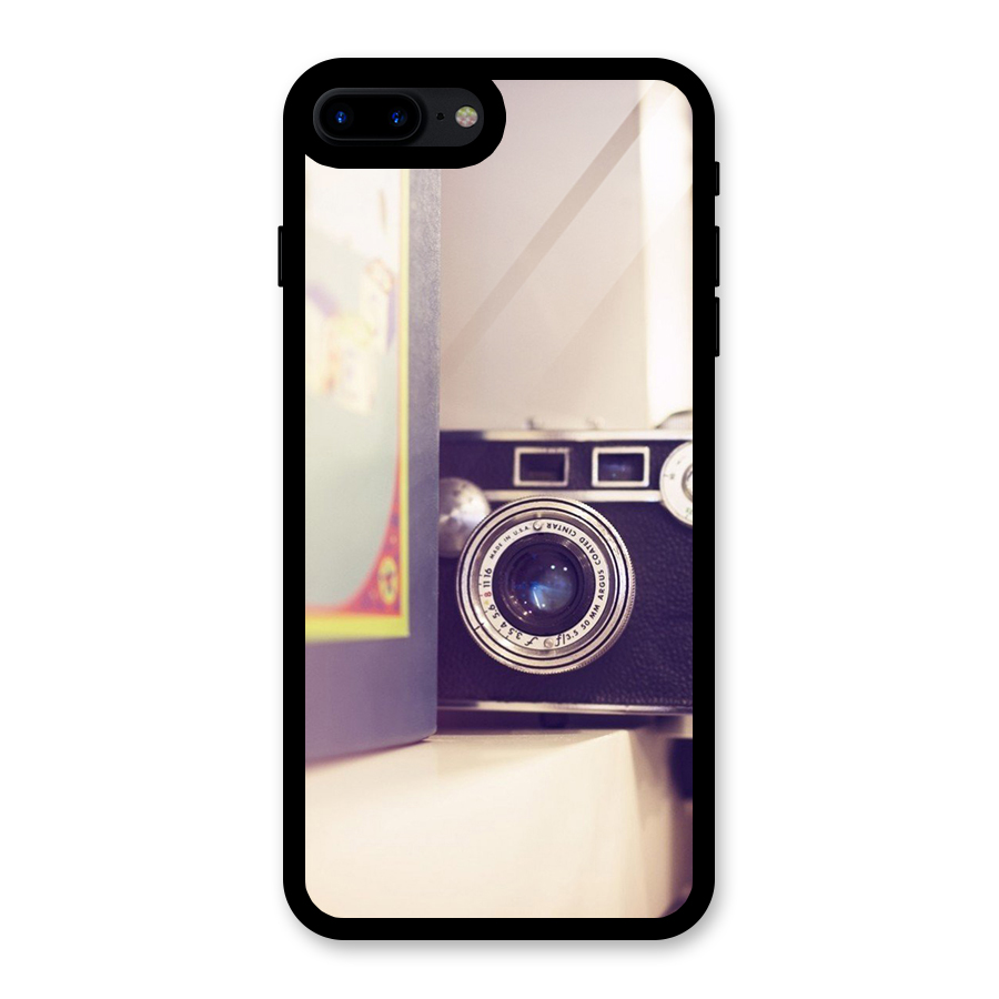 Camera Vintage Pastel Glass Back Case for iPhone 7 Plus