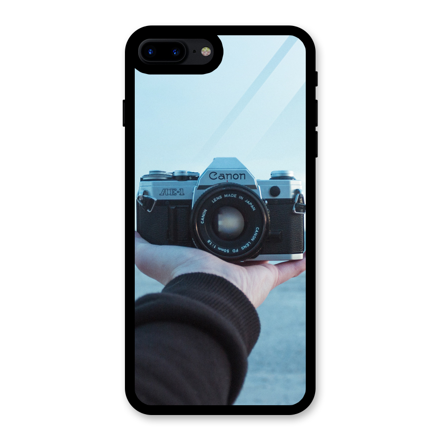 Camera in Hand Glass Back Case for iPhone 7 Plus