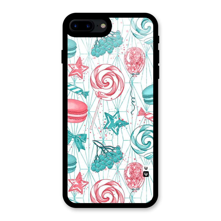 Candies And Macroons Glass Back Case for iPhone 7 Plus