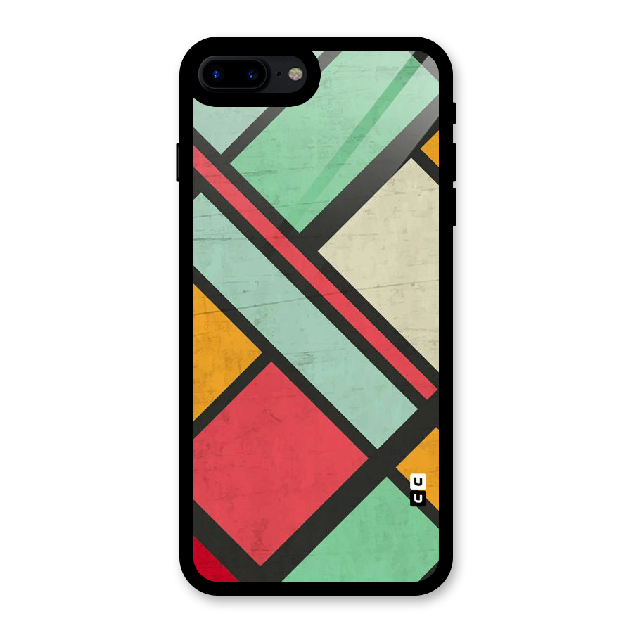 Check Colors Glass Back Case for iPhone 7 Plus