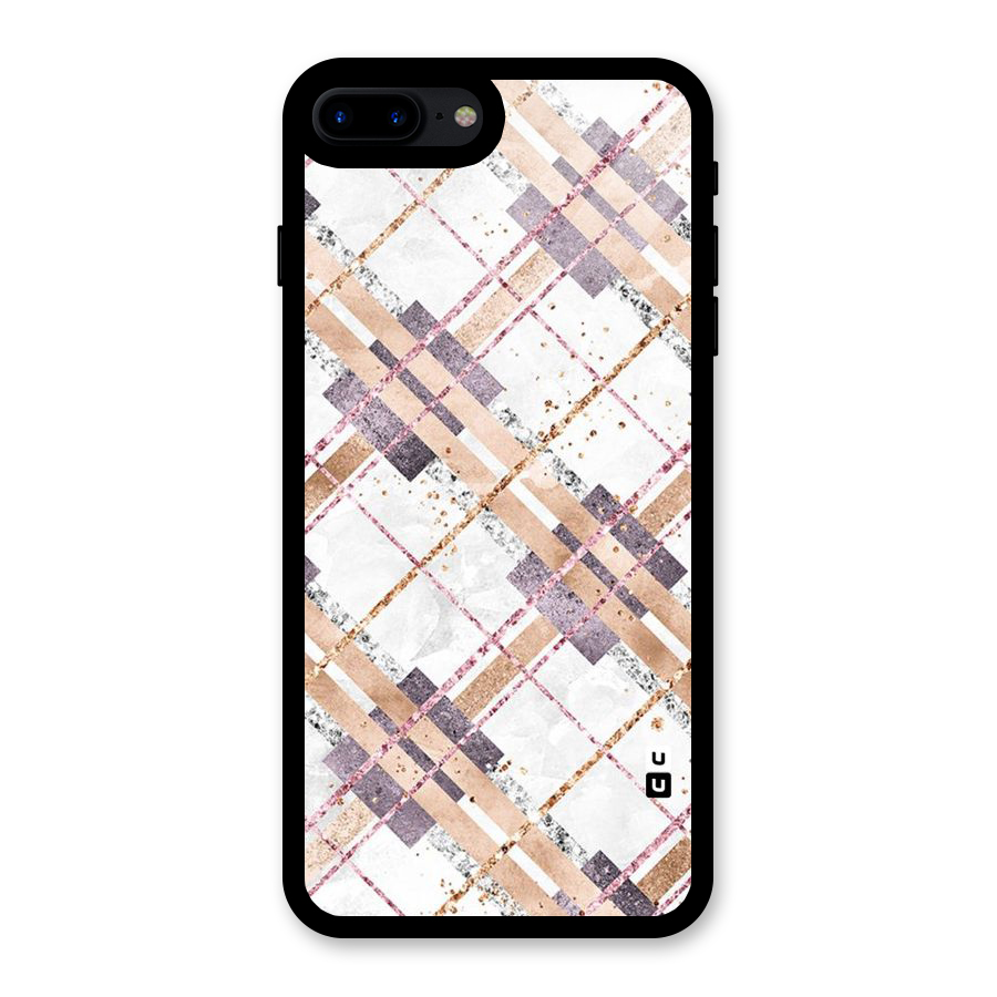 Check Trouble Glass Back Case for iPhone 7 Plus