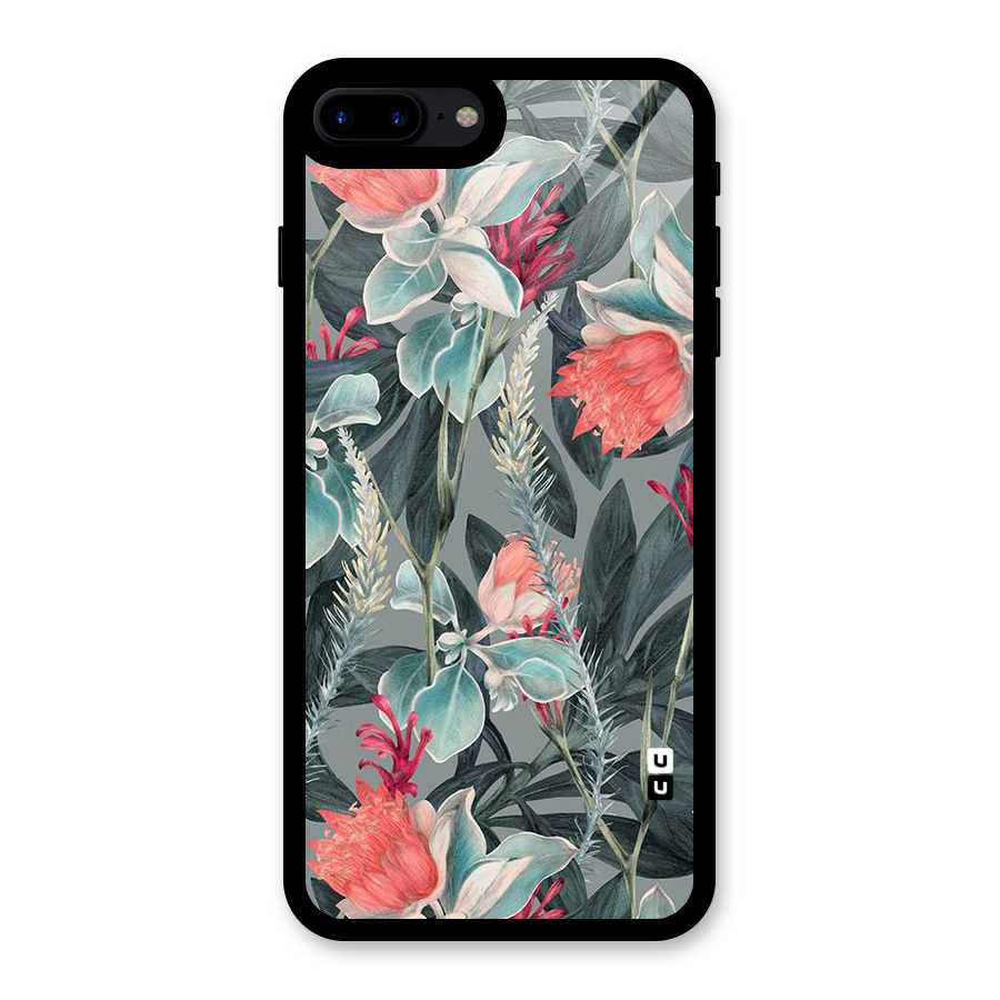 Colored Petals Glass Back Case for iPhone 7 Plus