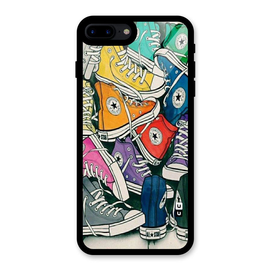 Colorful Shoes Glass Back Case for iPhone 7 Plus