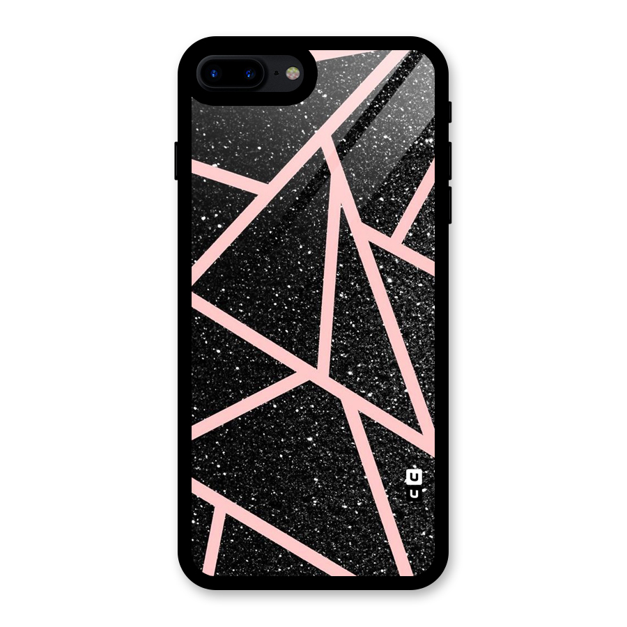 Concrete Black Pink Stripes Glass Back Case for iPhone 7 Plus