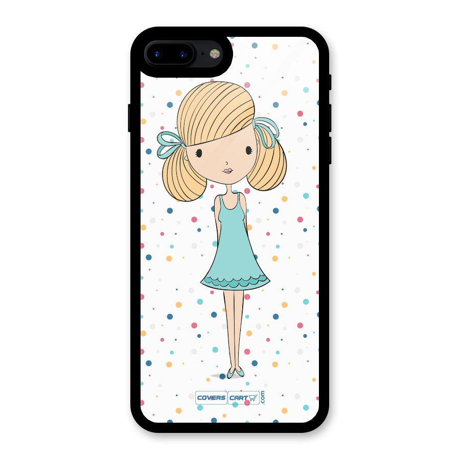 Cute Girl Glass Back Case for iPhone 7 Plus