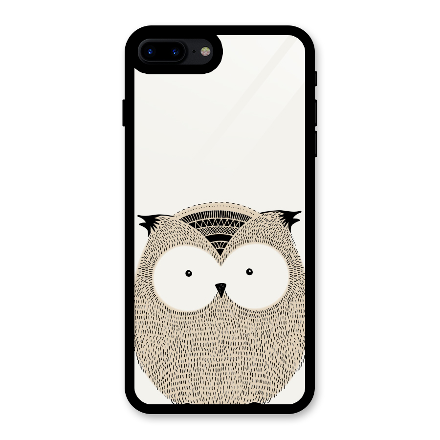 Cute Owl Glass Back Case for iPhone 7 Plus