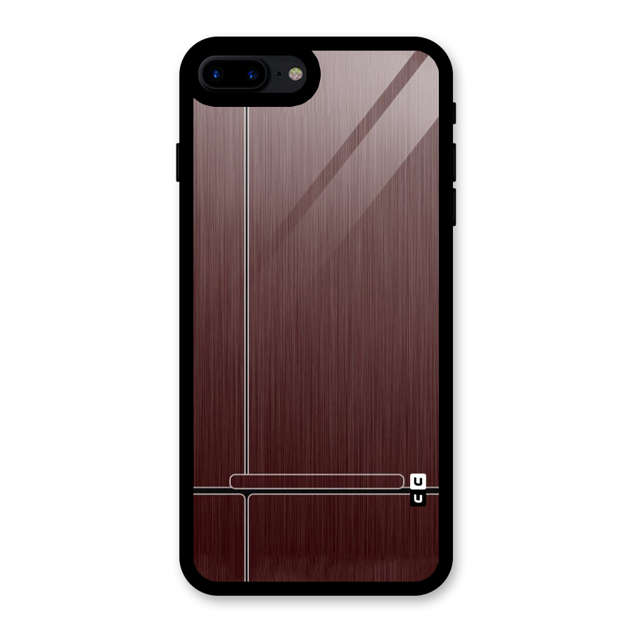 Dark Maroon Classic Design Glass Back Case for iPhone 7 Plus