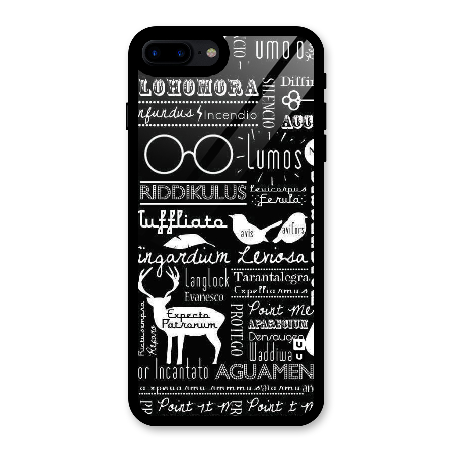 Deer Key Spell Glass Back Case for iPhone 7 Plus