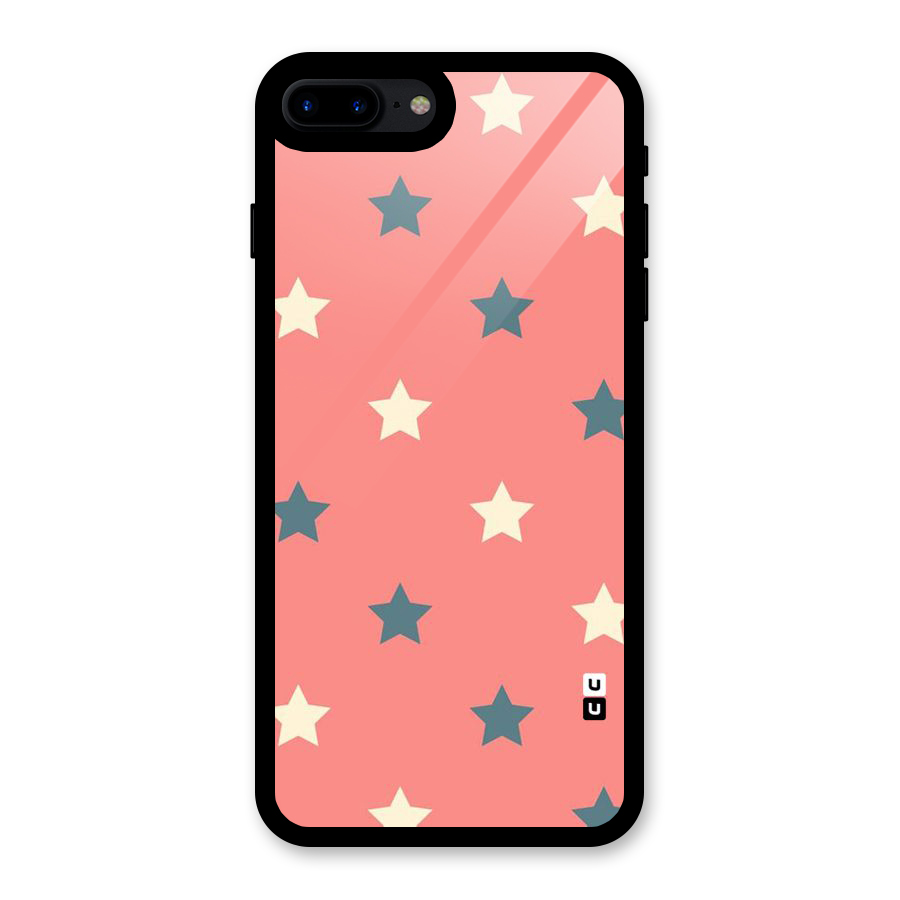 Diagonal Stars Glass Back Case for iPhone 7 Plus