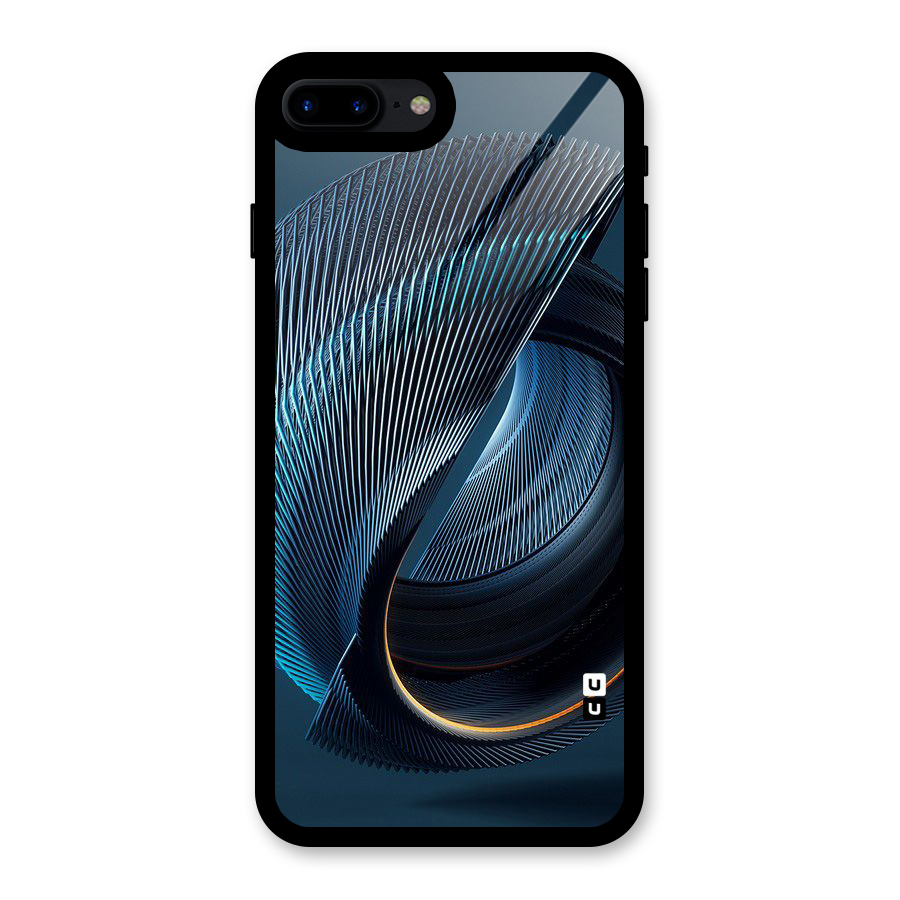 Digital Circle Pattern Glass Back Case for iPhone 7 Plus
