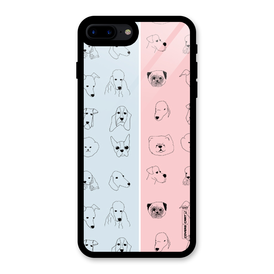 Dog Cat And Cow Glass Back Case for iPhone 7 Plus