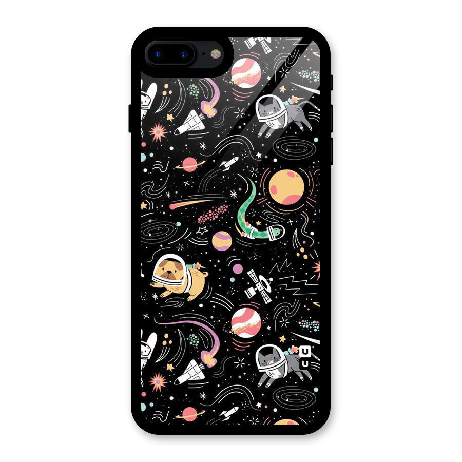 Dog Planetarium Glass Back Case for iPhone 7 Plus