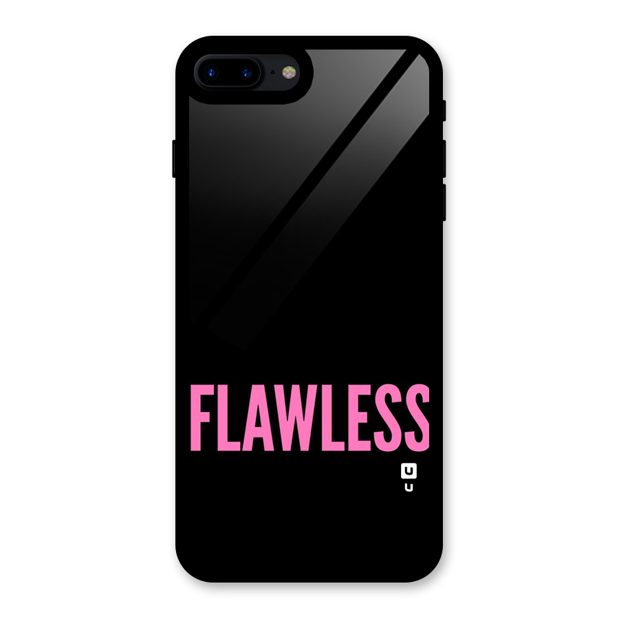 Flawless Pink Design Glass Back Case for iPhone 7 Plus