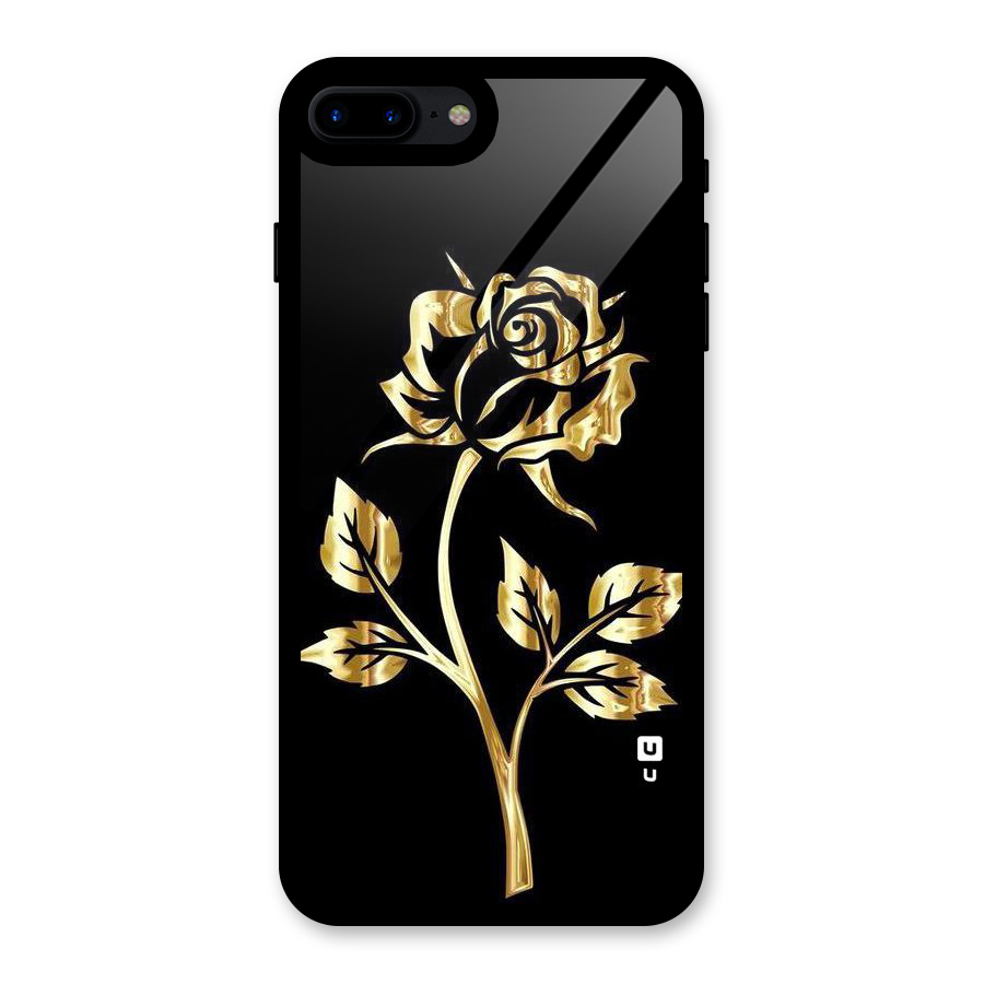 Gold Rose Glass Back Case for iPhone 7 Plus