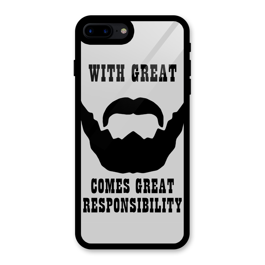 Great Beard Great Responsibility Glass Back Case for iPhone 7 Plus
