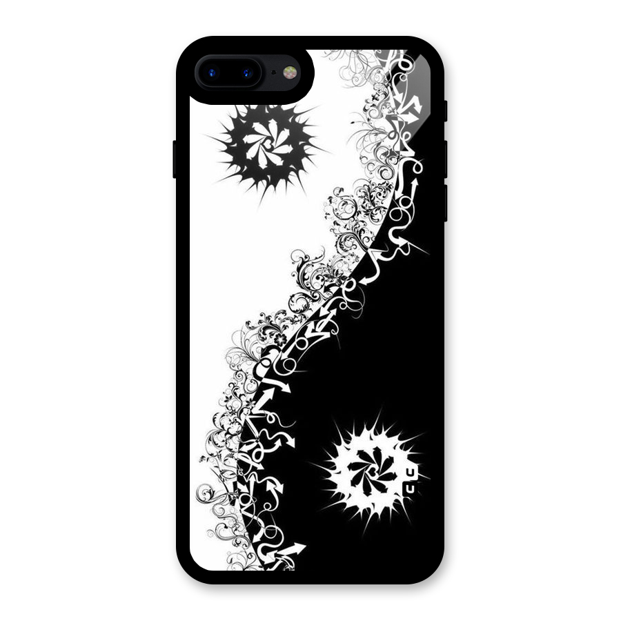 Half Peace Design Glass Back Case for iPhone 7 Plus
