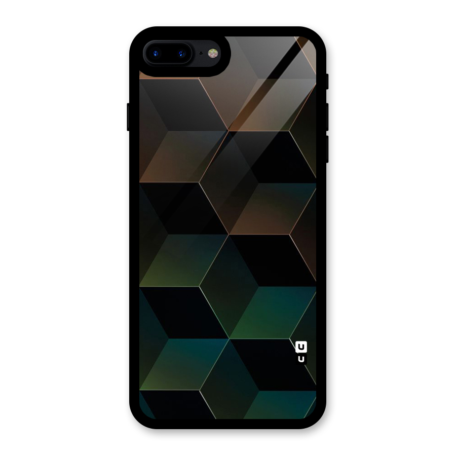 Hexagonal Design Glass Back Case for iPhone 7 Plus